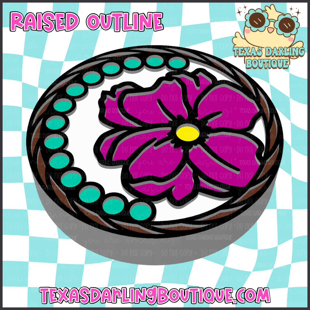 Floral Western Concha