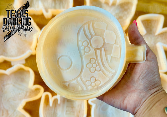 Groovy Checkered Ying Yang