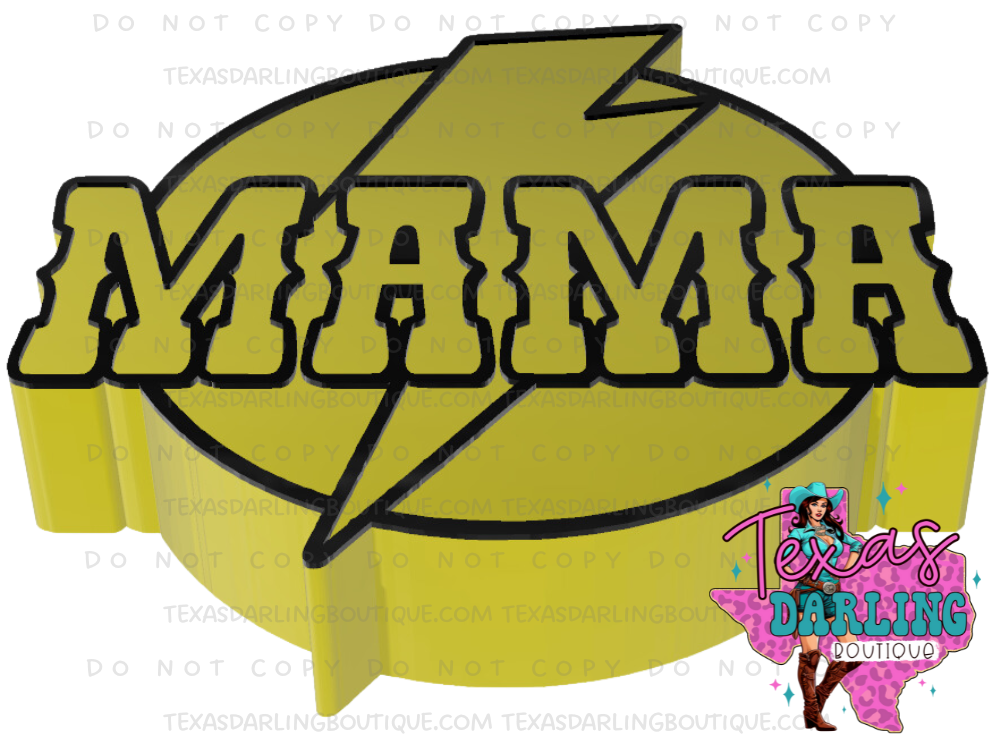Mama Lightning Bolt (Round)