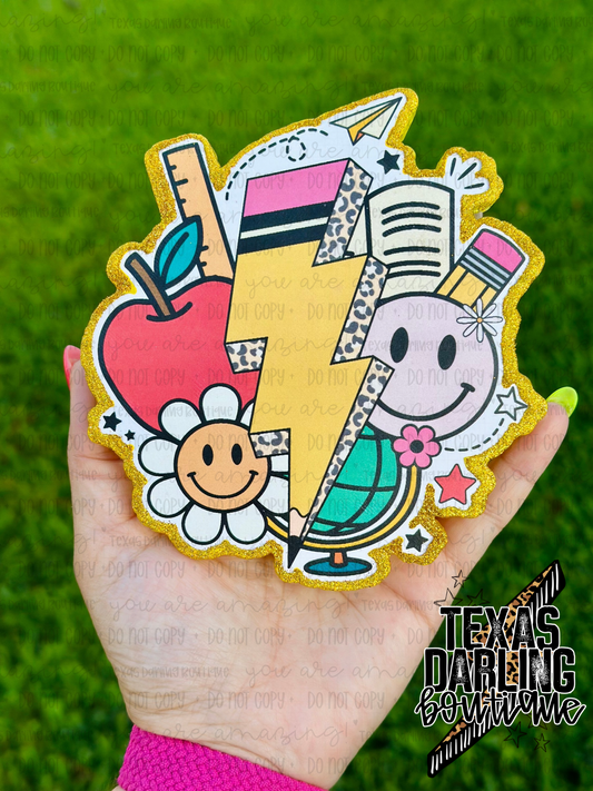 Teacher Lightning Bolt Cardstock Mold