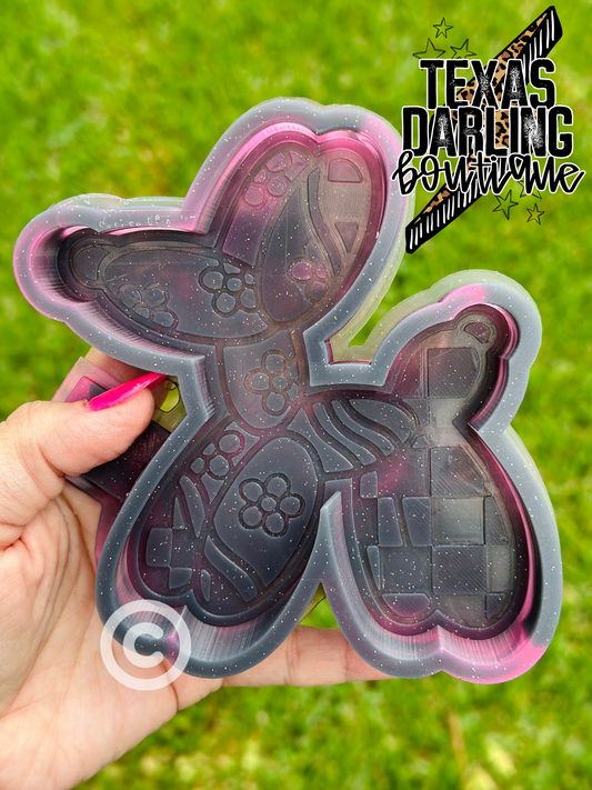 Groovy Checkered Balloon Dog