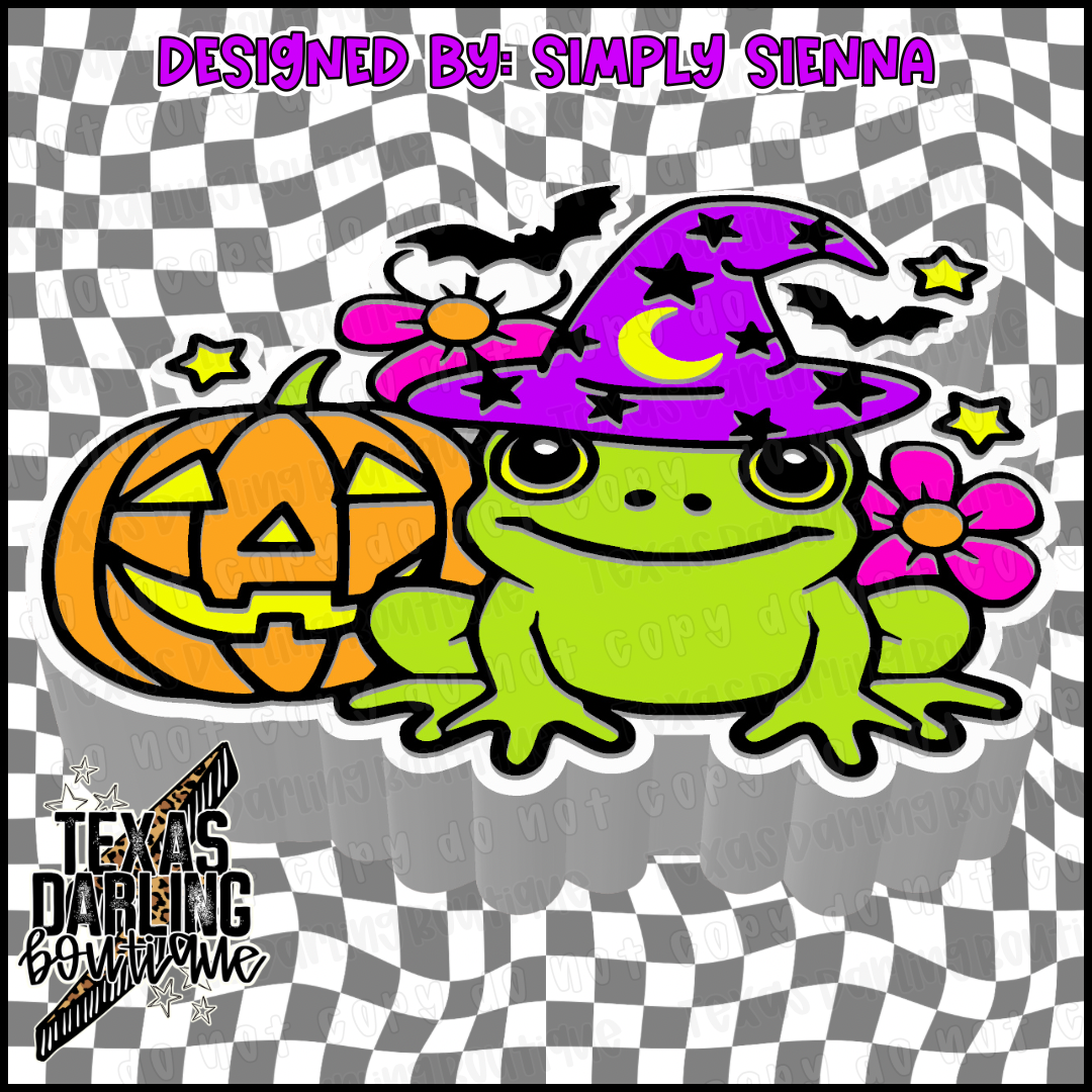 Frog Wizard with Pumpkin