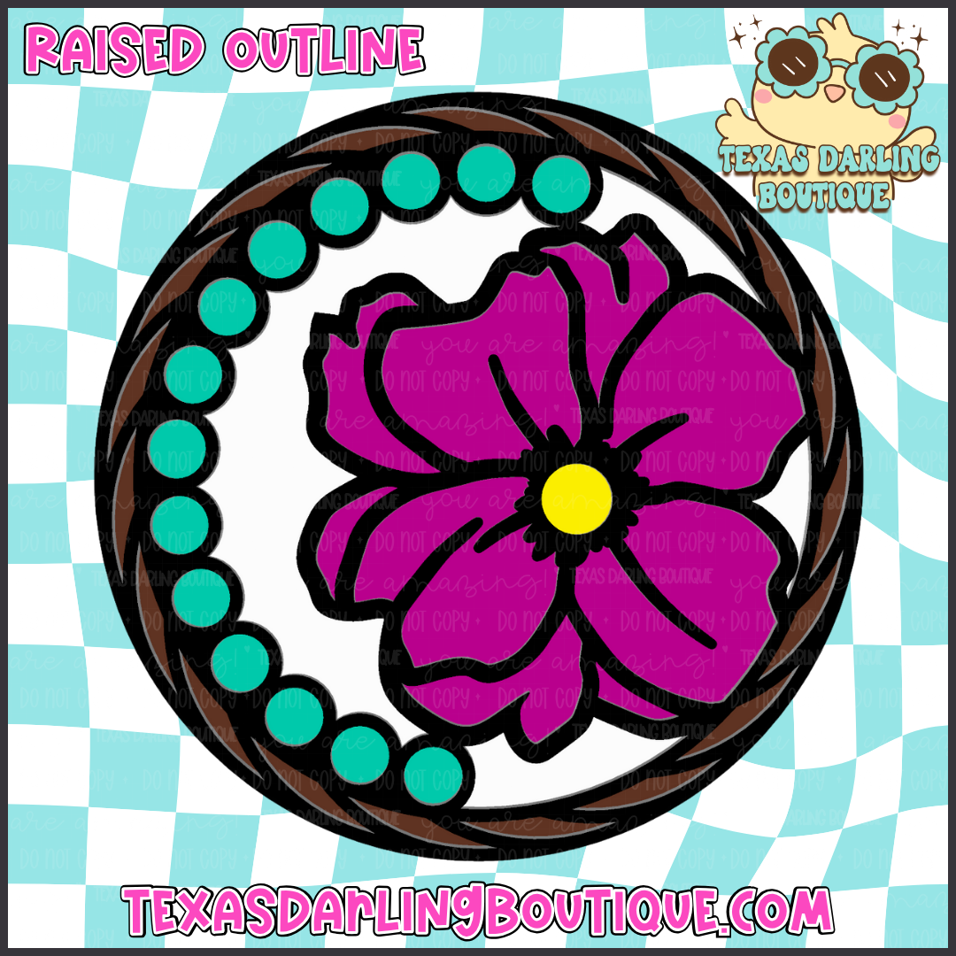 Floral Western Concha