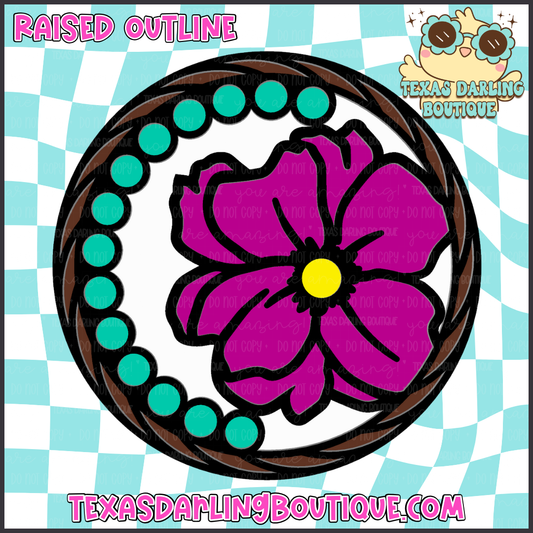 Floral Western Concha