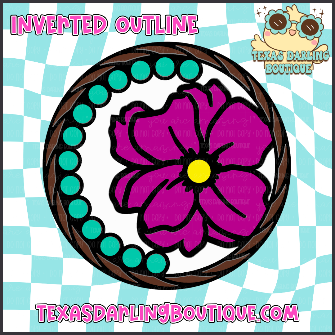 Floral Western Concha