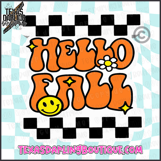 Checkered Hello Fall