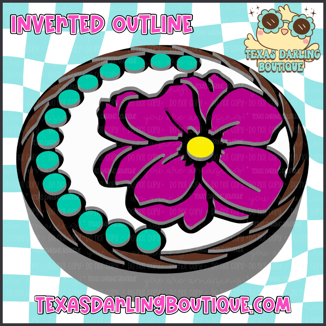 Floral Western Concha