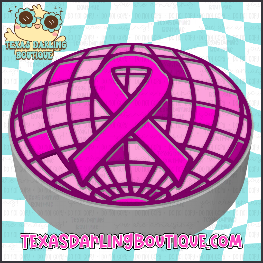 Awareness Ribbon Disco Ball