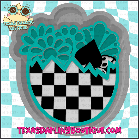 Checkered Concho Easter Egg