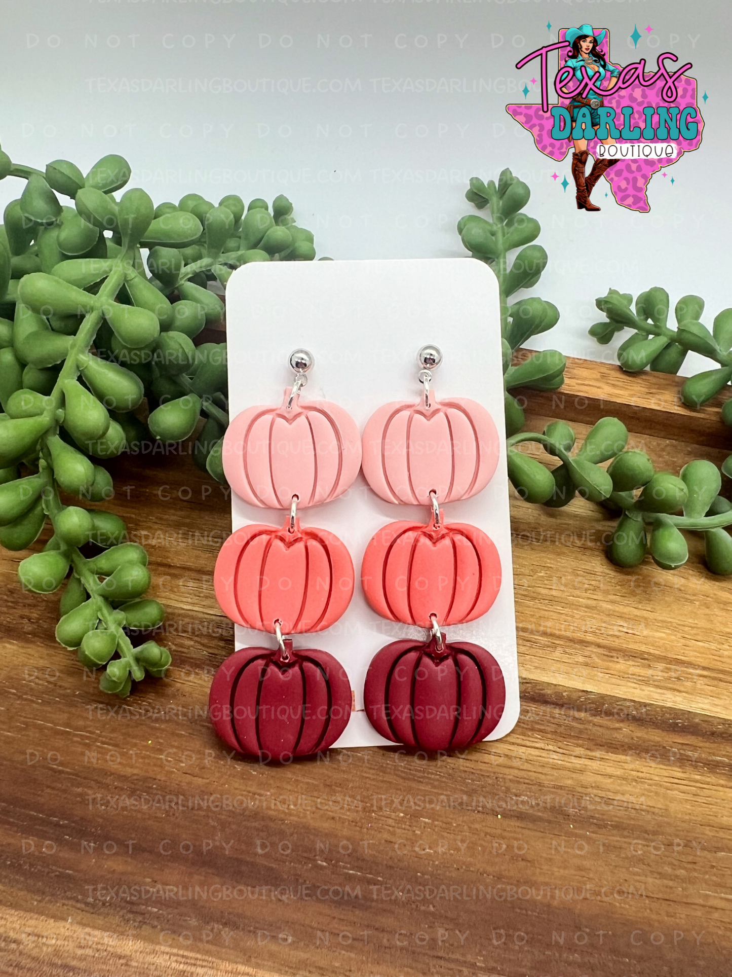 3-Tier Pumpkin Earrings