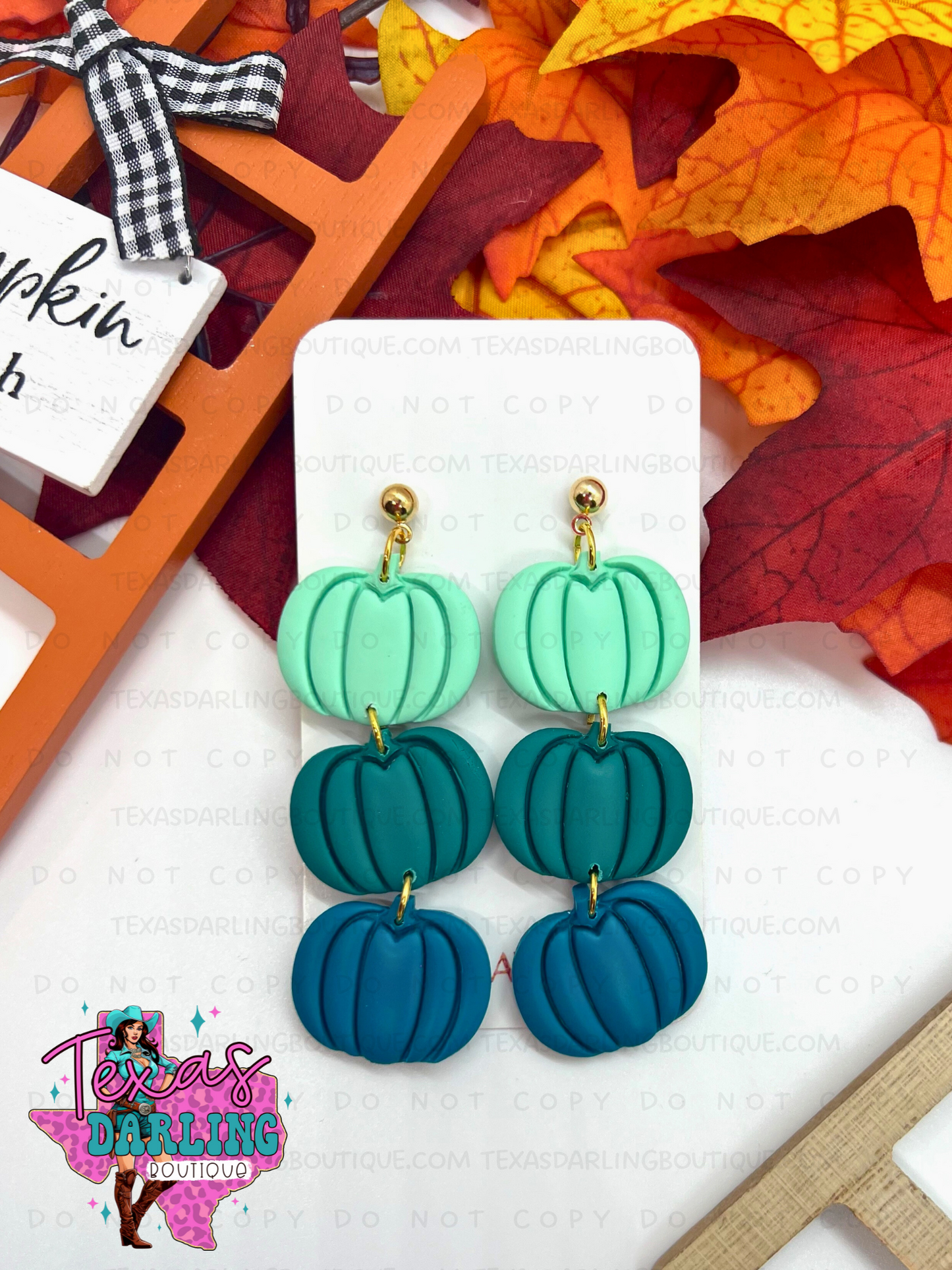 3-Tier Pumpkin Earrings