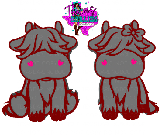 Highland Cow Vent Clips