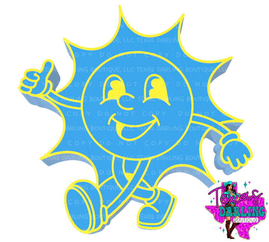 Retro Sun Character