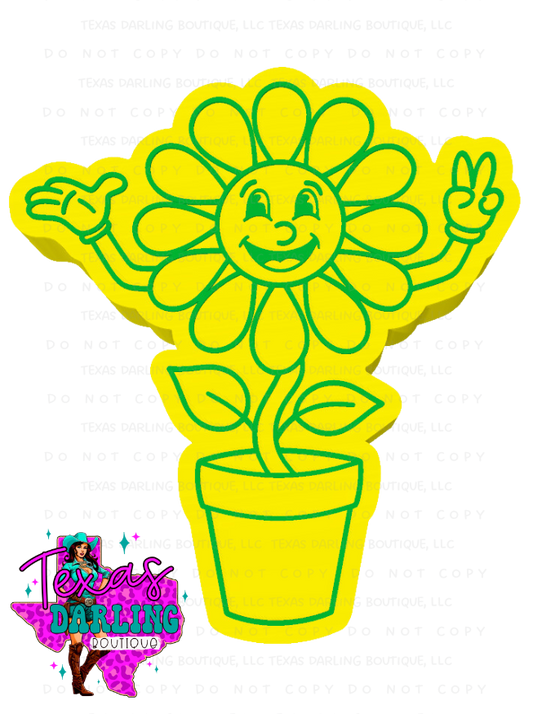 Retro Flower Character