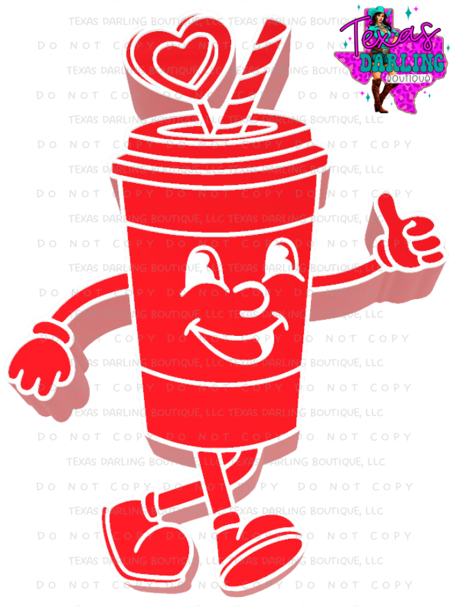 Retro Latte Character