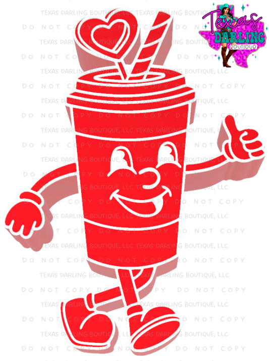 Retro Latte Character