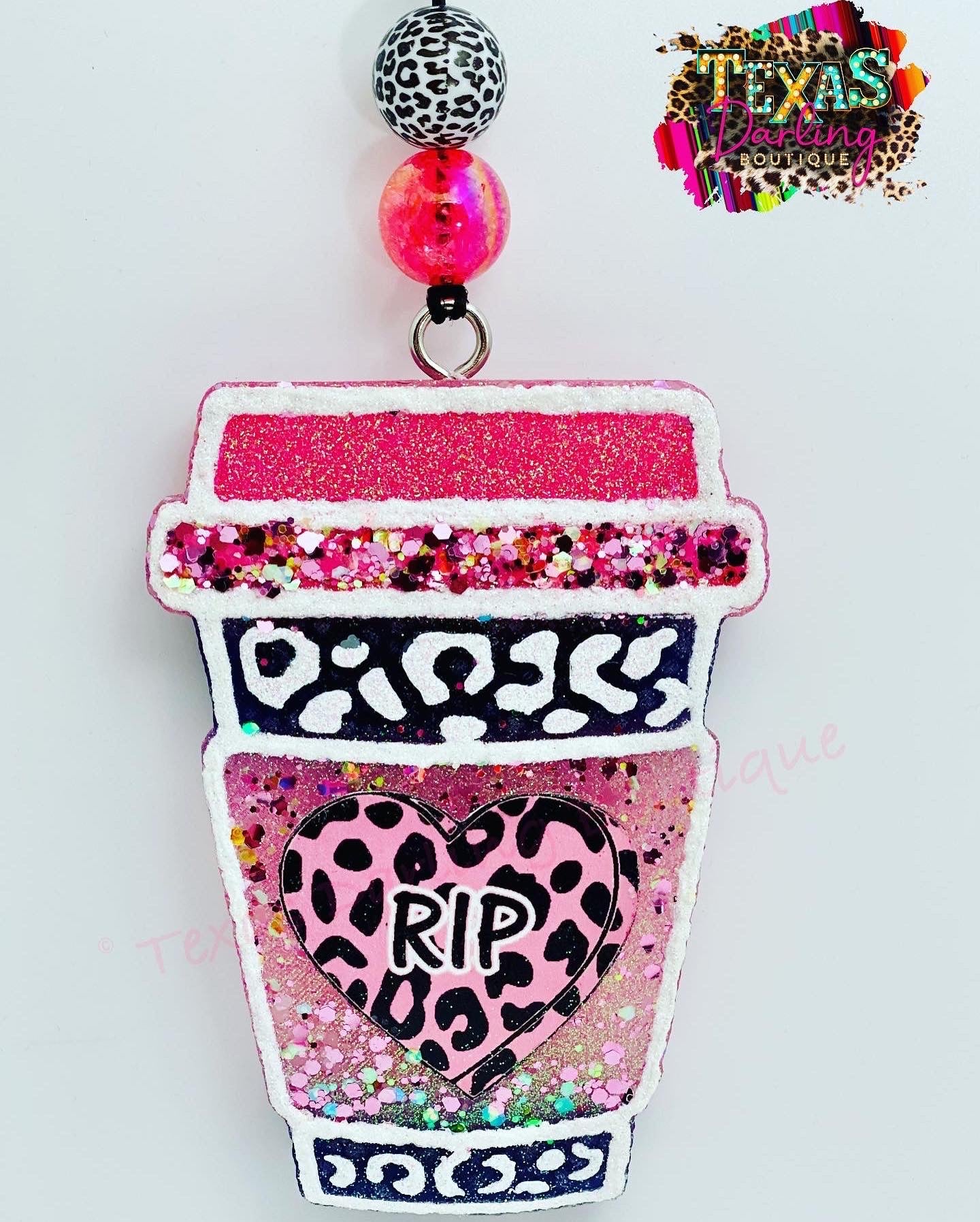 Valentine's "Cowboy" Leopard Print Latte Cup Freshie