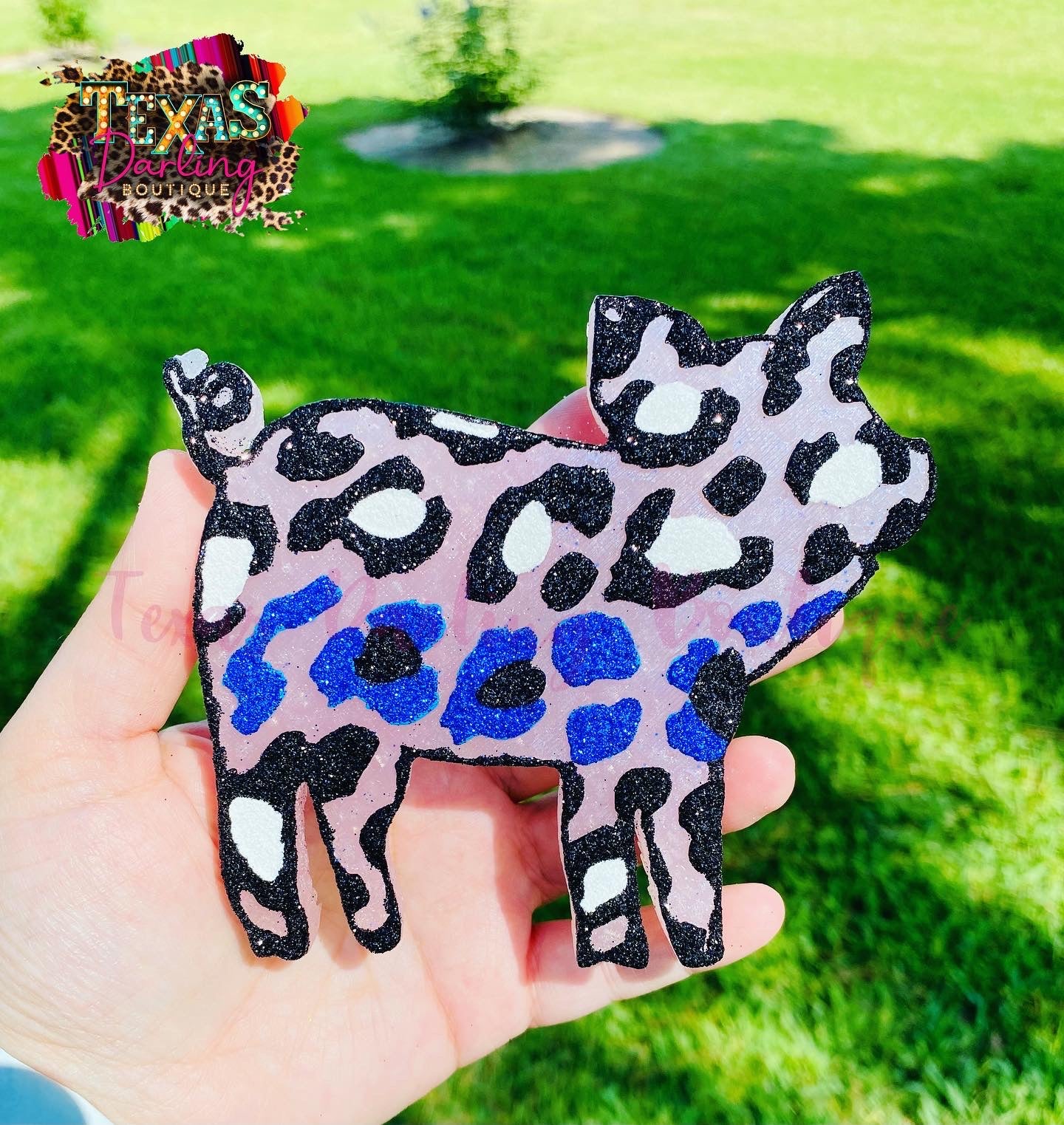 Thin Blue Line Leopard Pig Freshie