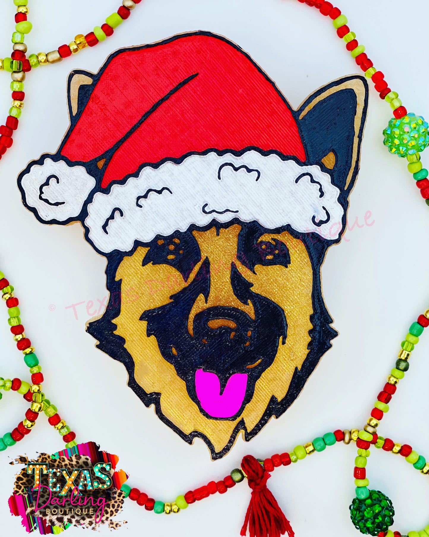 Christmas German Shepherd