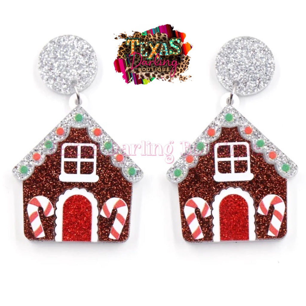 Gingerbread House Earrings