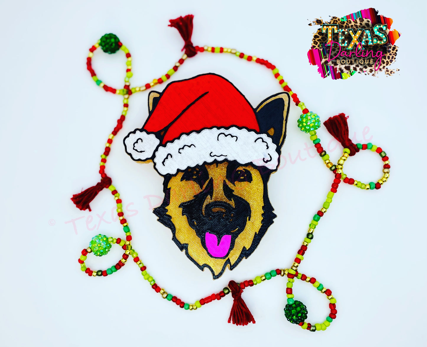 Christmas German Shepherd