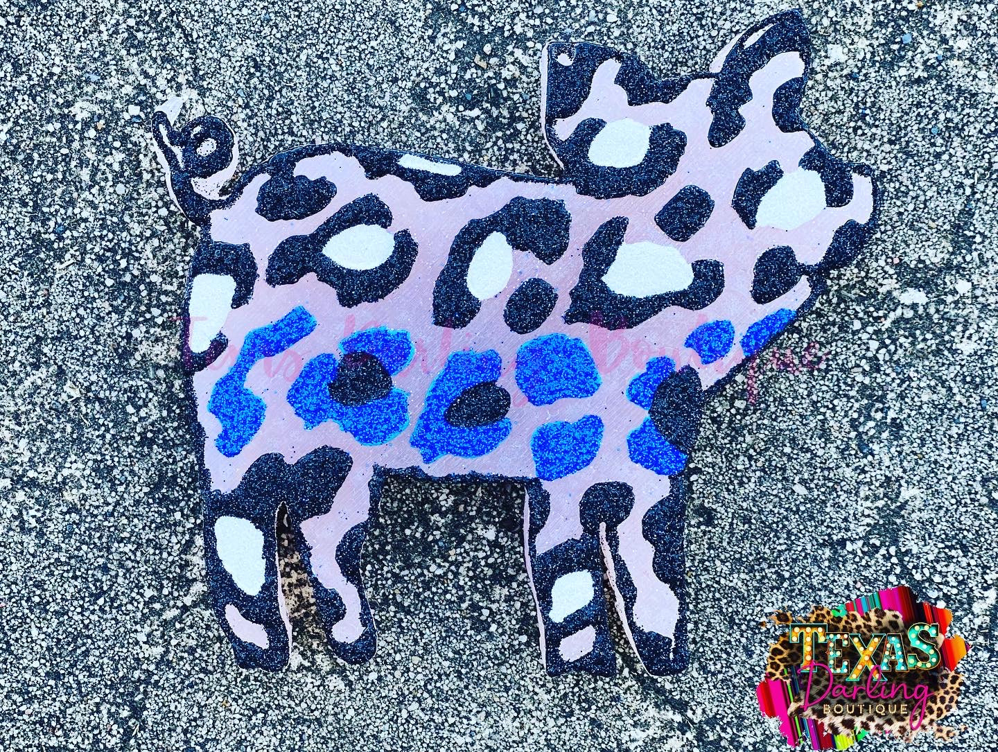 Thin Blue Line Leopard Pig Freshie