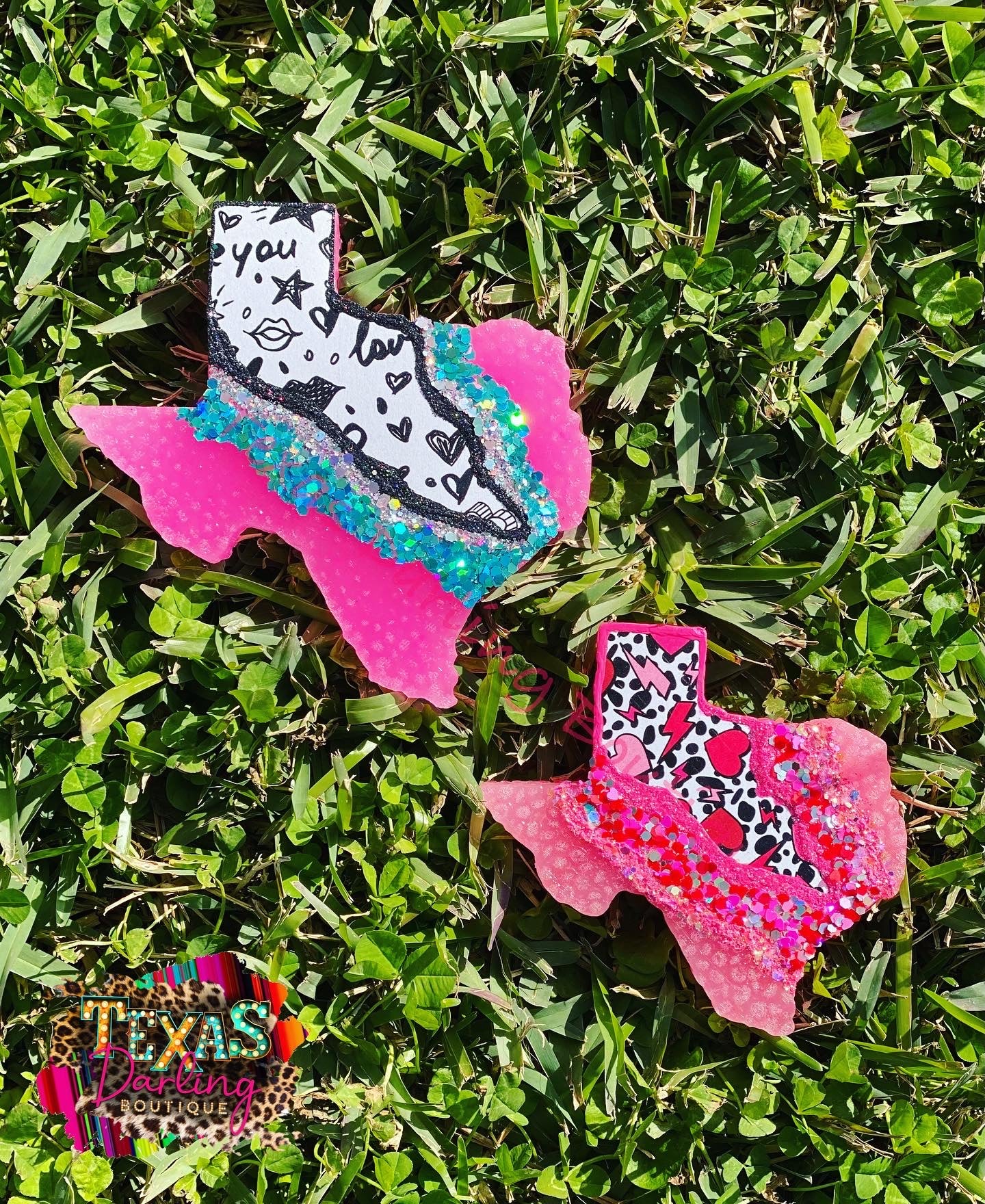 Valentine's Day Geode Texas Freshie (Large)