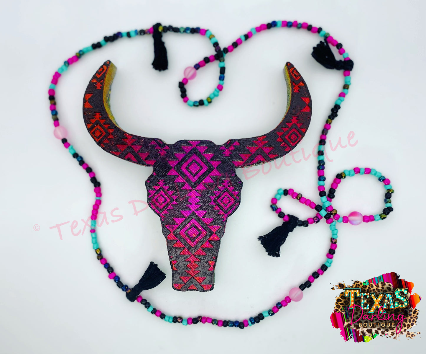 Aztec Bull Skull Freshie