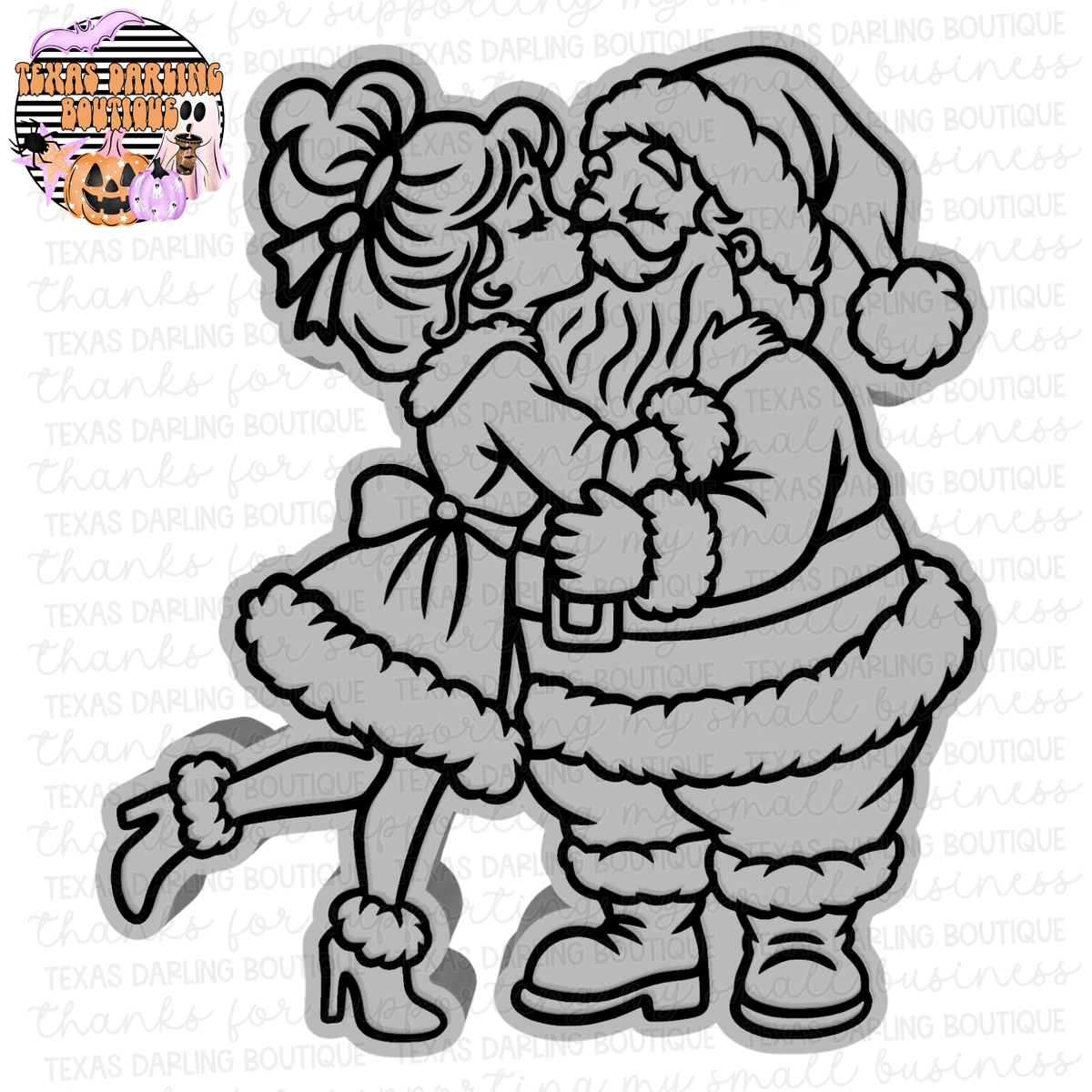 Mommy Kissing Santa