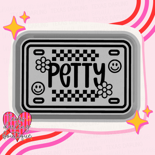 Petty License Plate