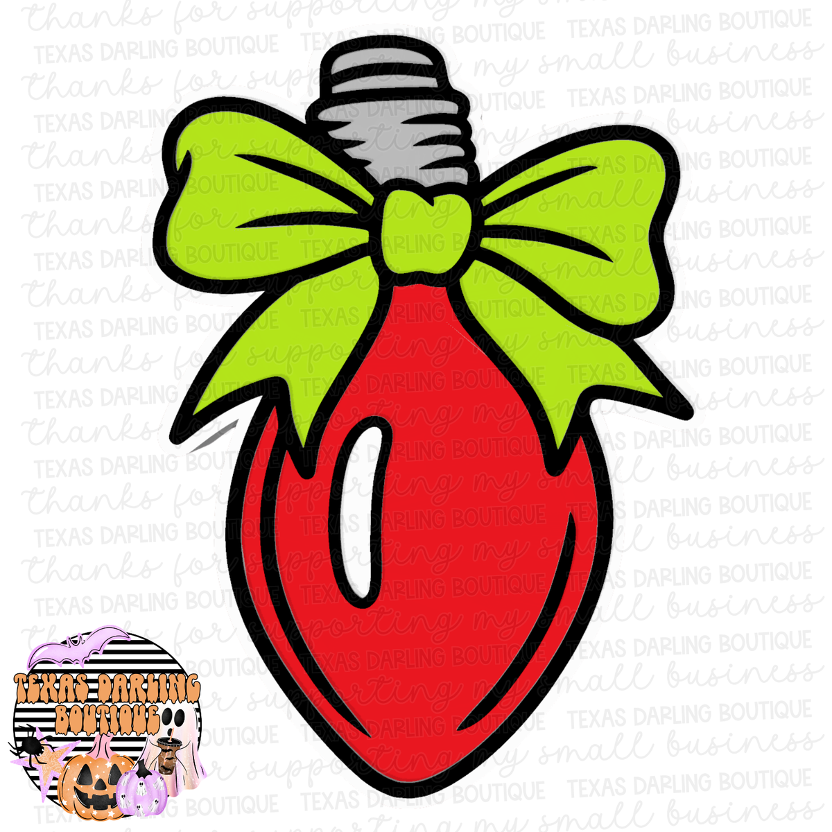 Christmas Light with Bow