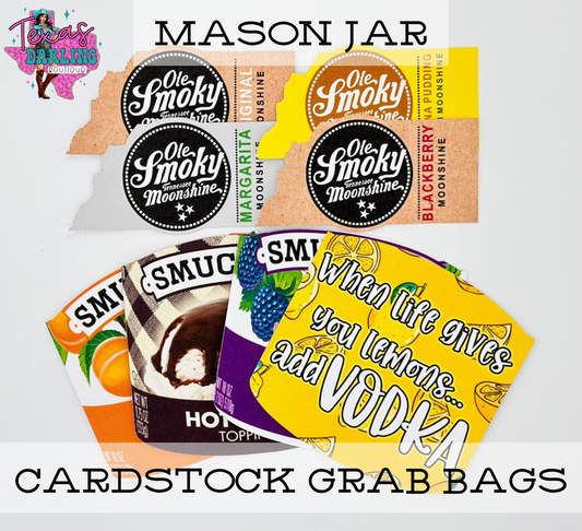Mason Jar Cardstock Grab Bags