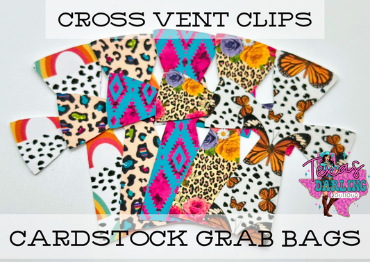 Cross Vent Clips Cardstock Grab Bags