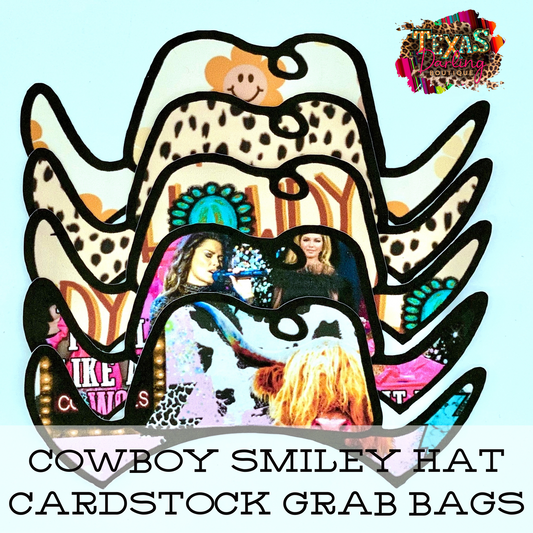 Cowboy Smiley Hat Cardstock Grab Bags
