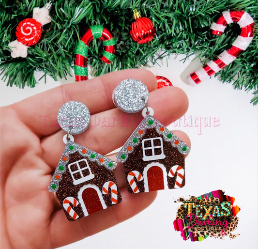 Gingerbread House Earrings