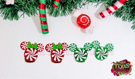 Christmas Mouse Stud Earrings