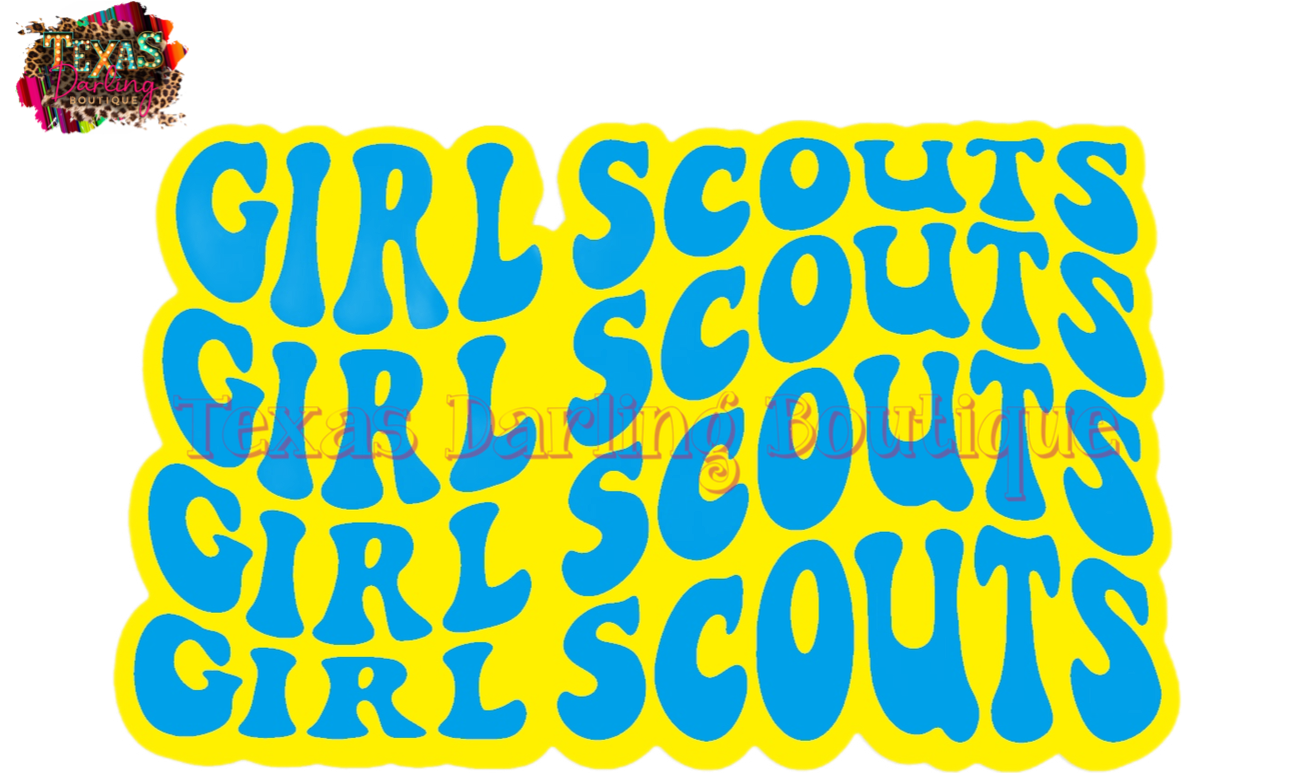 Girl Scouts Wavy Text