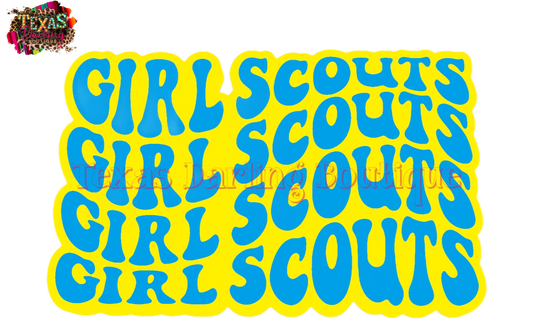 Girl Scouts Wavy Text