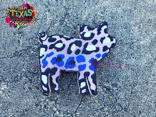 Thin Blue Line Leopard Pig Freshie