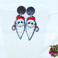 Pumpkin King Santa Earrings