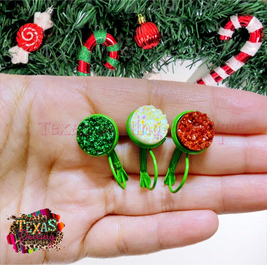 Christmas Druzy Earrings