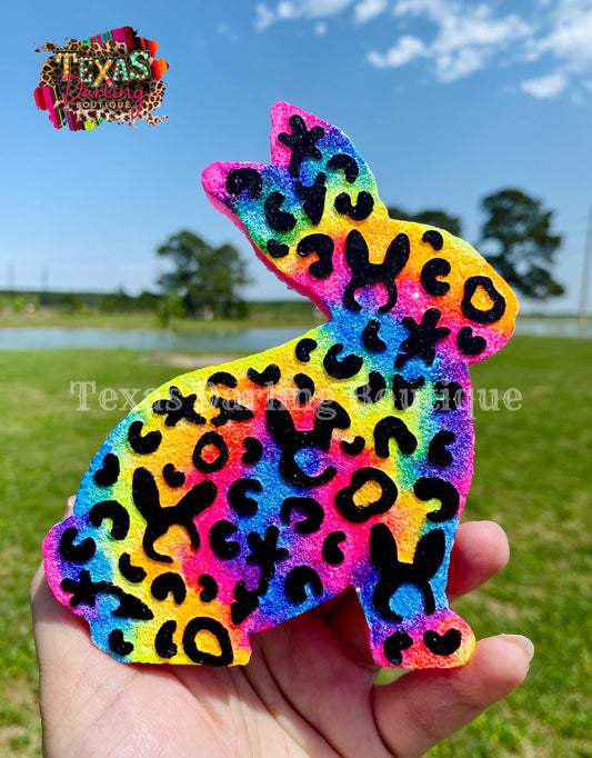 Tie-Dye Leopard Bunny Freshie