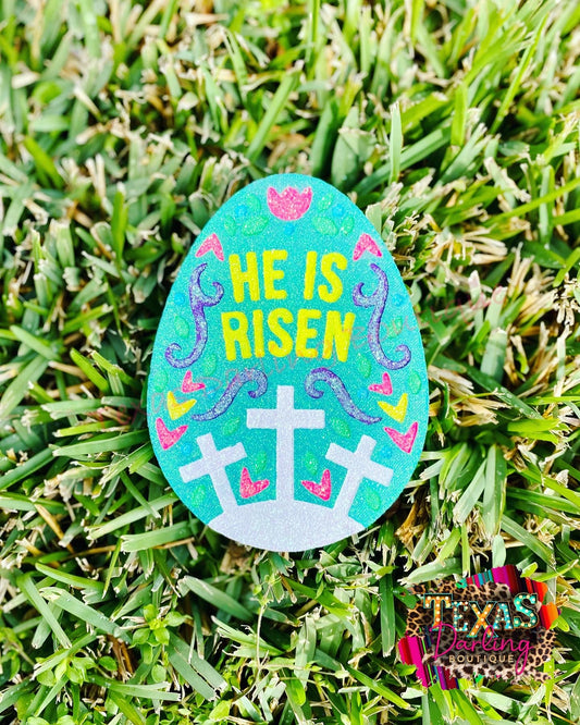 He is Risen Easter Egg Freshie