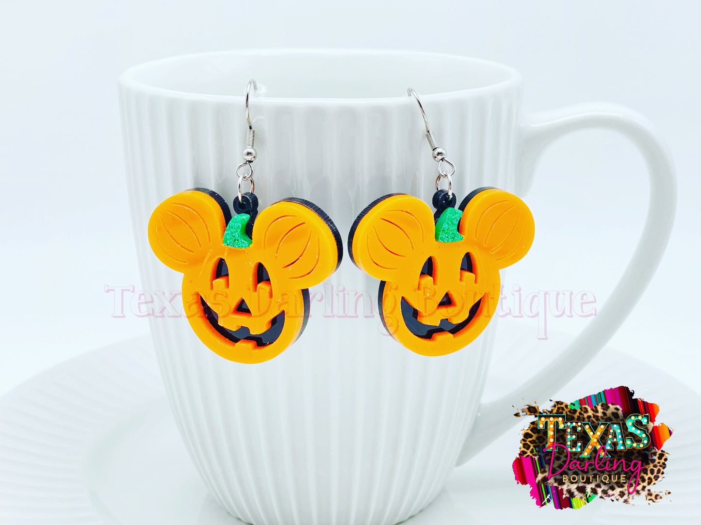 Mouse Jack-o'-lantern Earrings