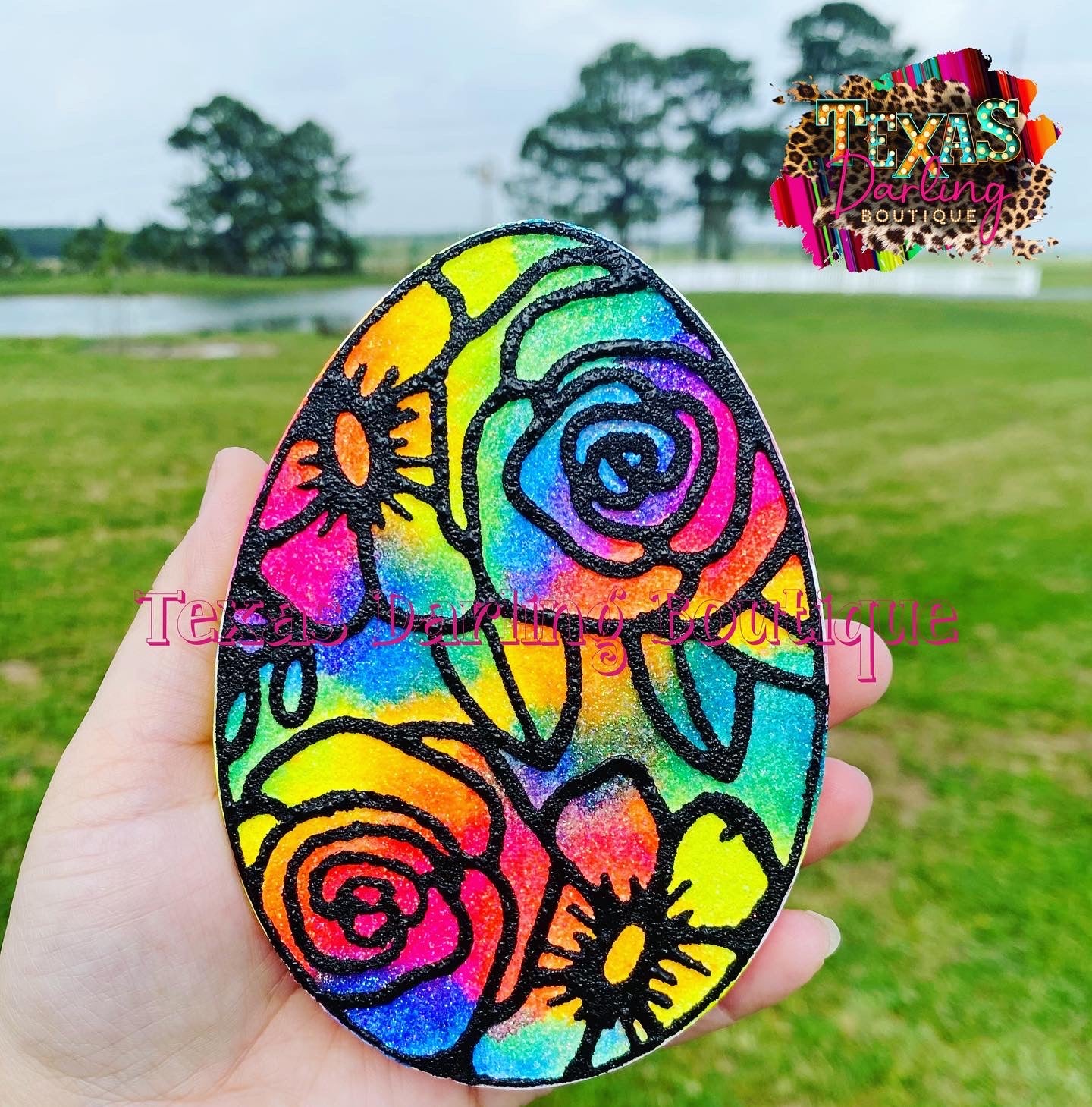 Floral Tie-Dye Easter Egg Freshie