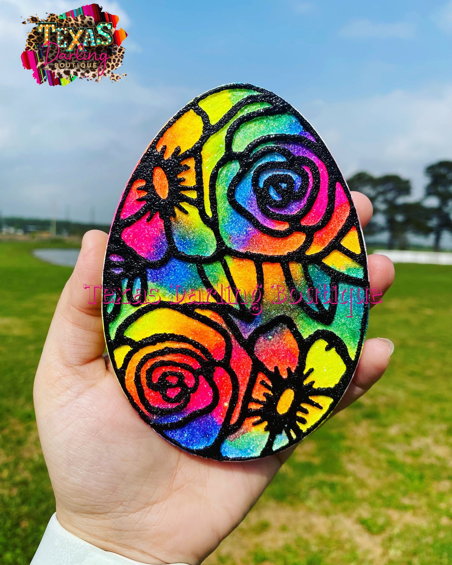 Floral Tie-Dye Easter Egg Freshie