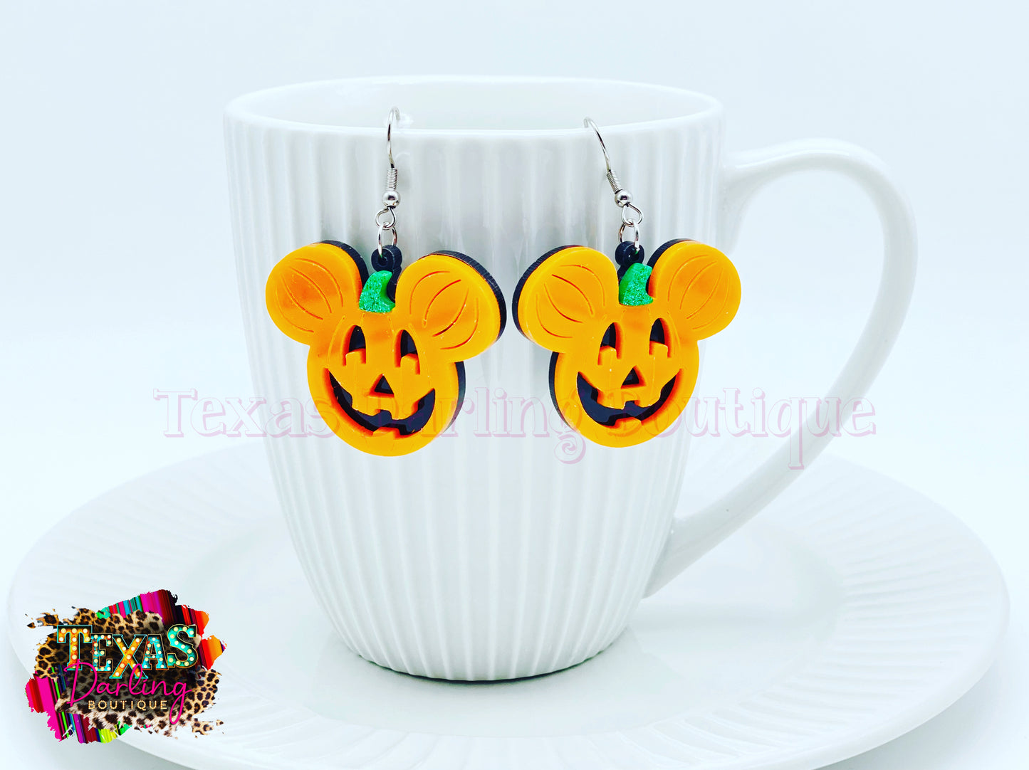 Mouse Jack-o'-lantern Earrings