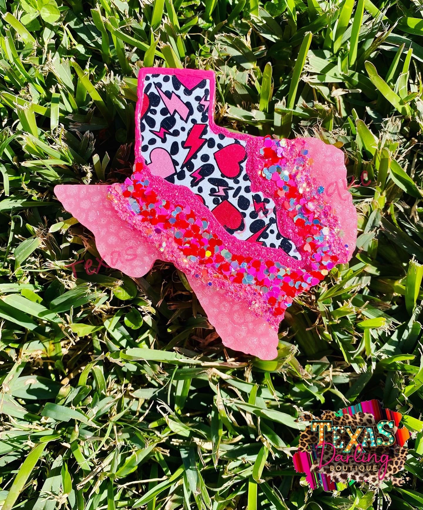 Valentine's Day Geode Texas Freshie (Small)