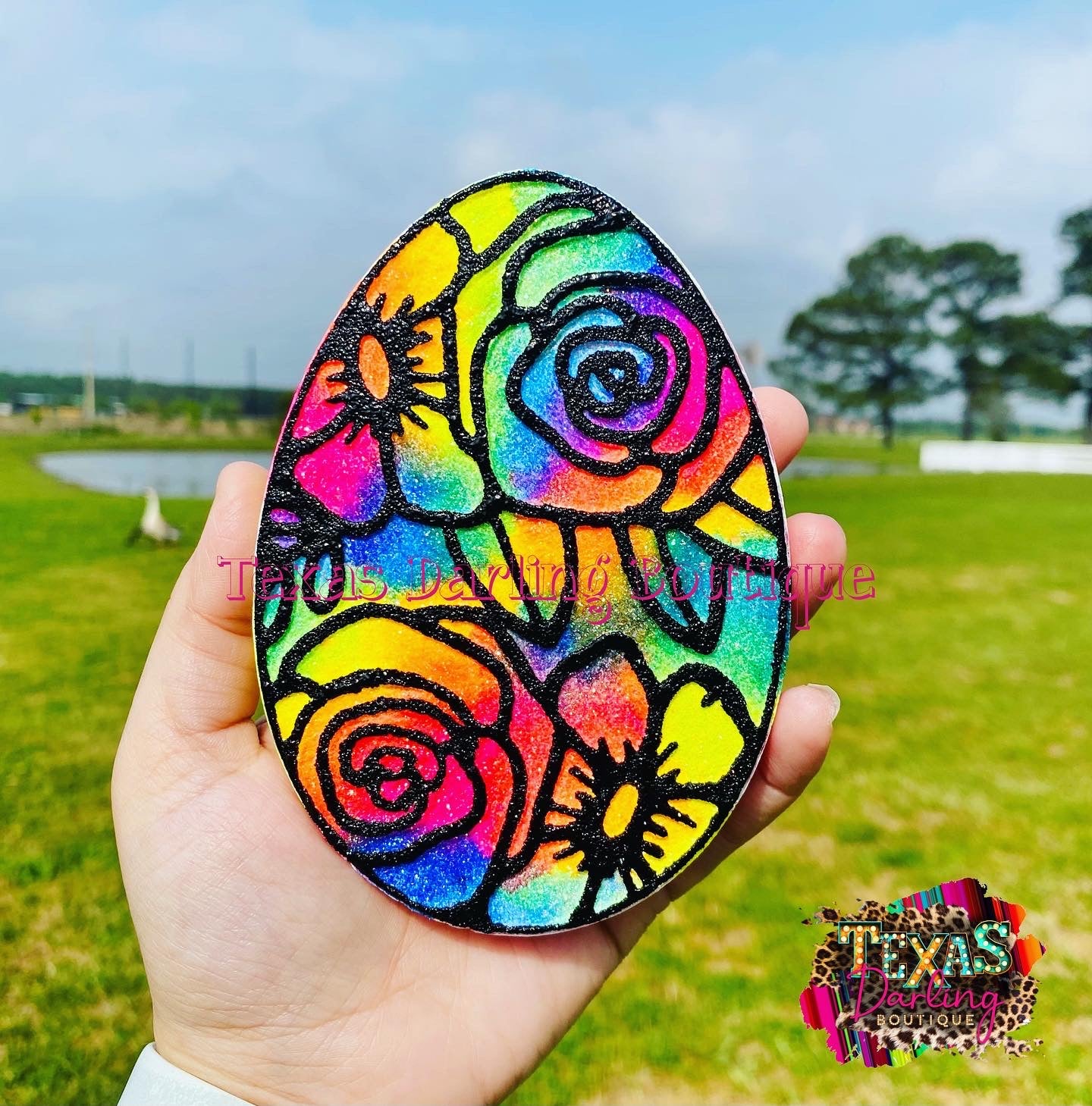 Floral Tie-Dye Easter Egg Freshie