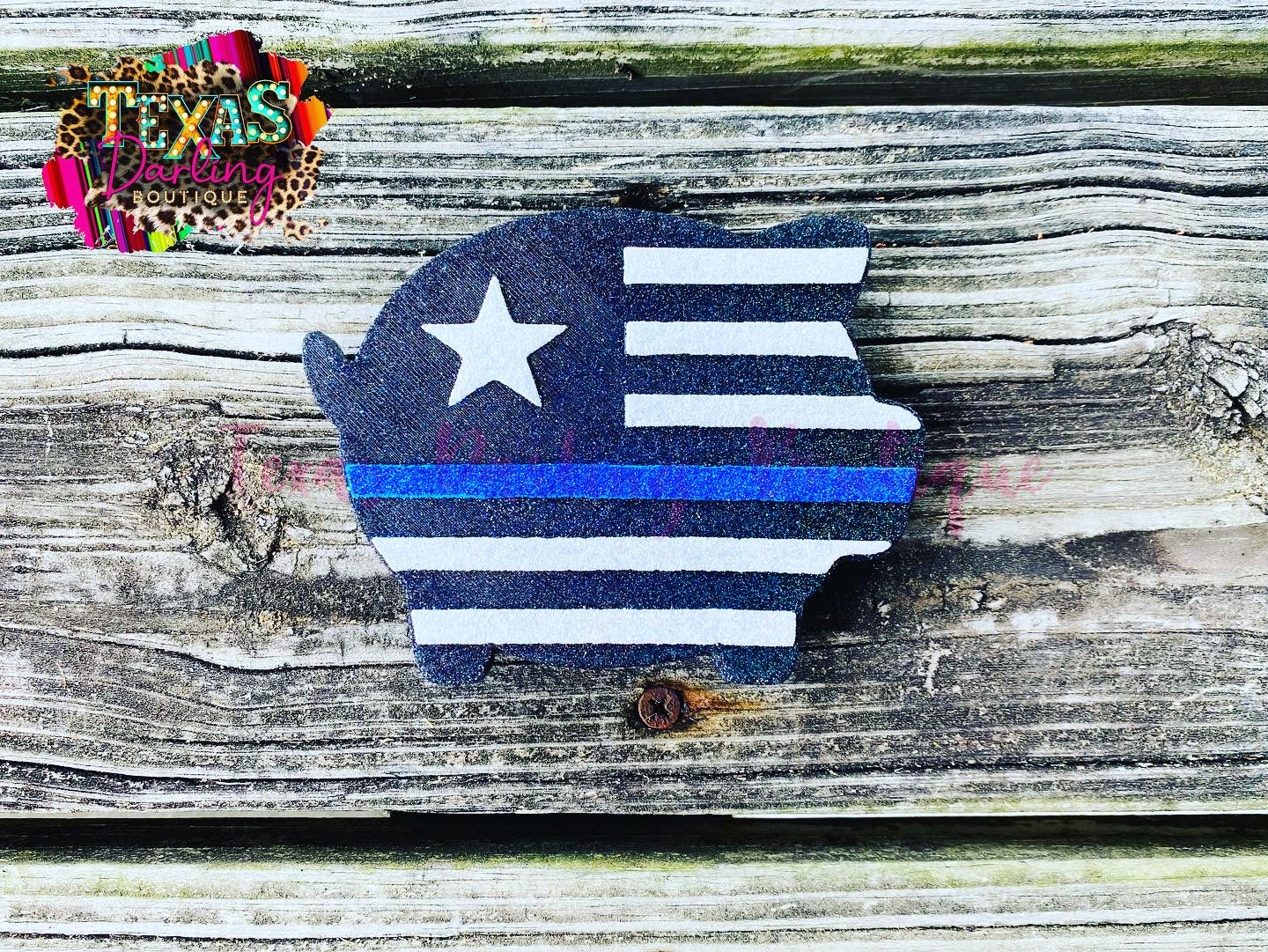 Thin Blue Line Flag Pig Freshie